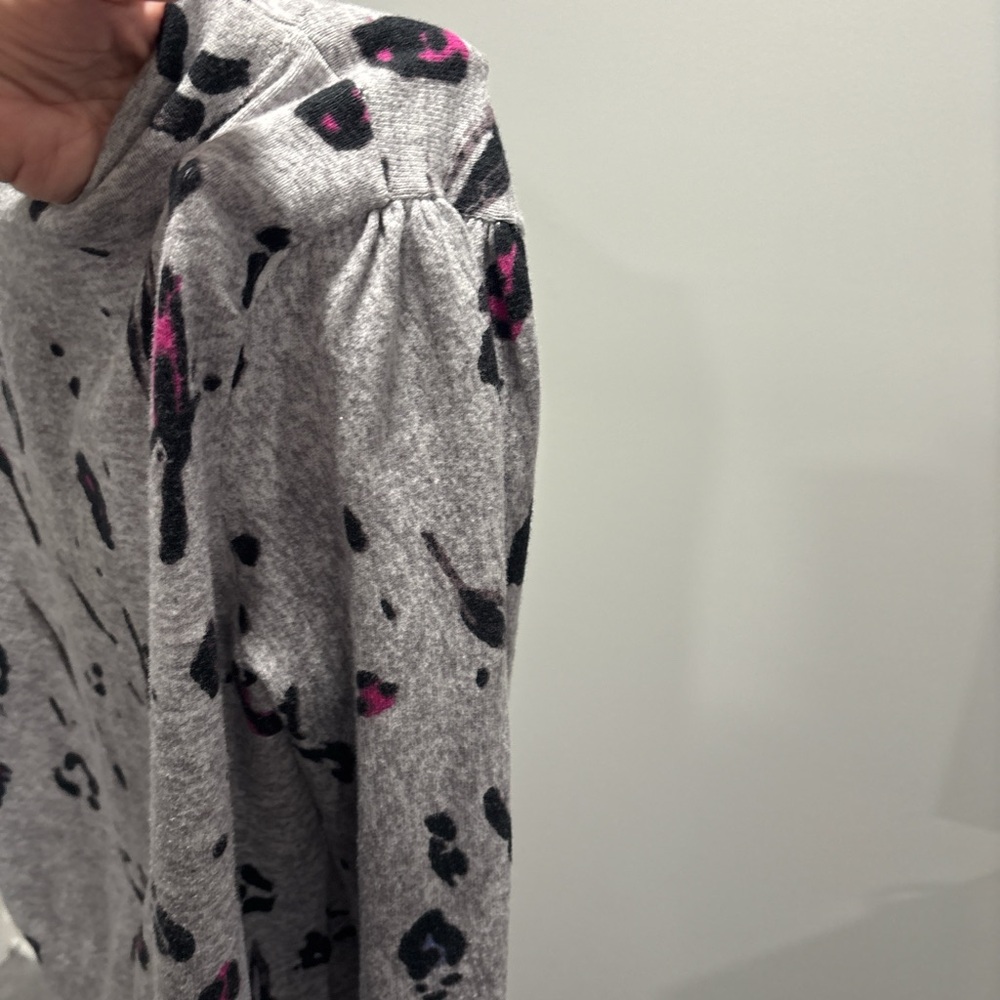 NIC+ZOE Gray Sweater with Black Spot Print - Picture 4 of 6